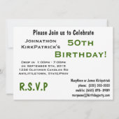 Old Guy Birthday Party - Old Rusty Truck Kaart (Achterkant)