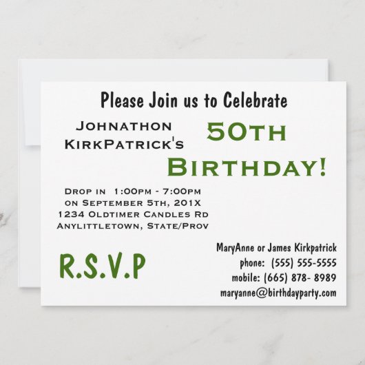 Old Guy Birthday Party - Old Rusty Truck Kaart (Achterkant)