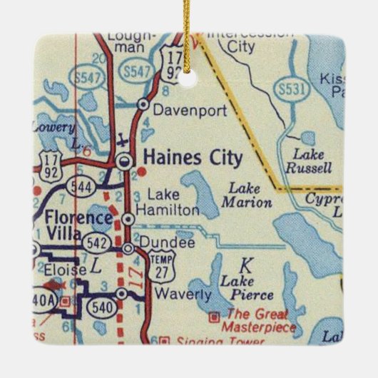 Old Haines City Florida Keramisch Ornament (Achterkant)