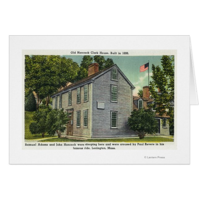 Old Hancock Clark House Uitzicht, Paul Revere Rode (Voorkant Horizontaal)
