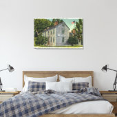 Old Hancock Clark House Uitzicht, Paul Revere Rode Canvas Afdruk (Insitu (Slaapkamer))