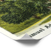 Old Hancock Clark House Uitzicht, Paul Revere Rode Poster (Hoek)