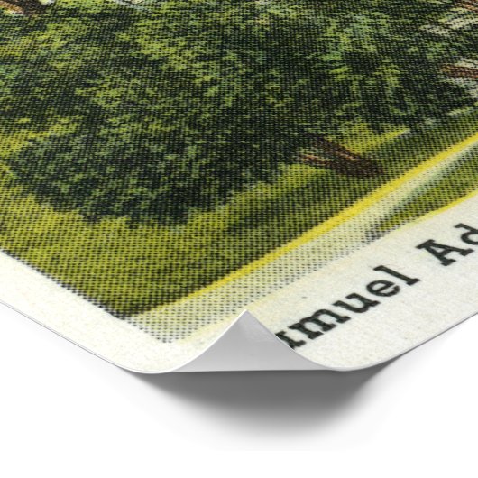 Old Hancock Clark House Uitzicht, Paul Revere Rode Poster (Hoek)