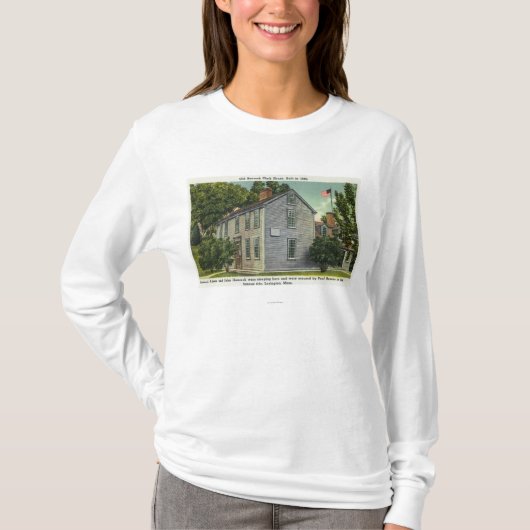 Old Hancock Clark House Uitzicht, Paul Revere Rode T-shirt (Voorkant)