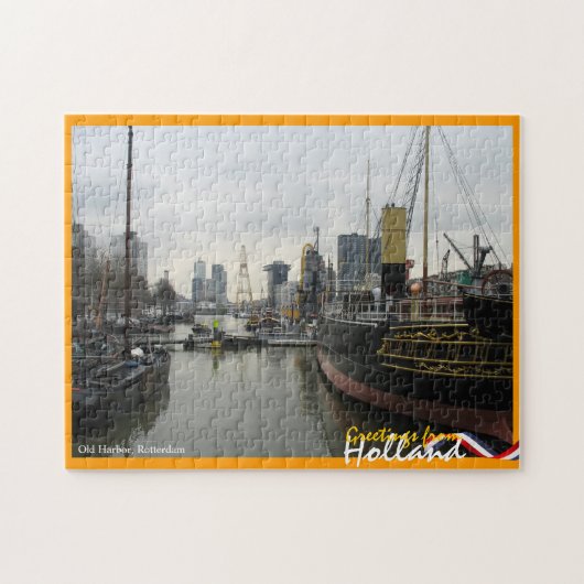 Old Harbor Rotterdam Holland Legpuzzel (Horizontaal)