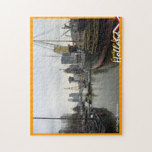 Old Harbor Rotterdam Holland Legpuzzel (Verticaal)