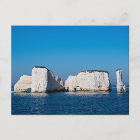 Old Harry Rocks Dorset Briefkaart (Voorkant)