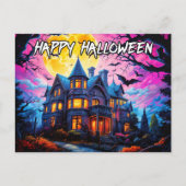 Old Haunted House | Happy Halloween Briefkaart (Voorkant)