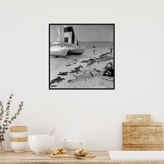 Old Hawaii strand Poster (Keuken)