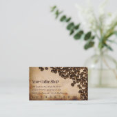 Old Hessian Coffee Bean Photo - Punch Card Klantenkaartje (Staand voorkant)