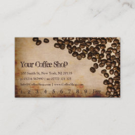 Old Hessian Coffee Bean Photo - Punch Card Klantenkaartje
