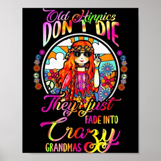 Old Hipes Don't Die They Just Fade Into Crazy Gran Poster (Voorkant)