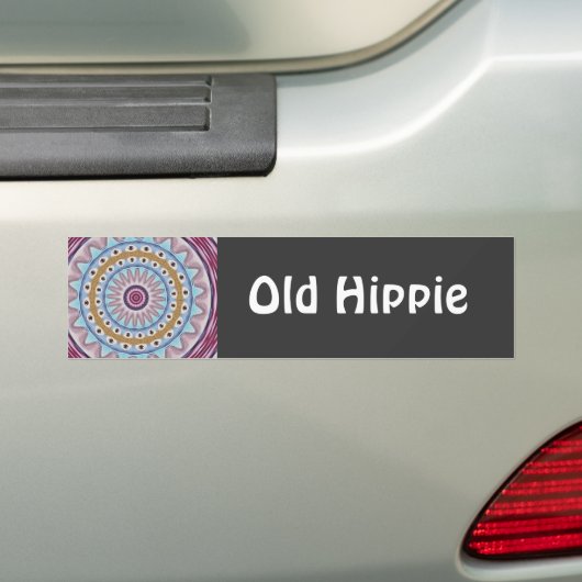 Old Hippie Bumpersticker (Op auto)