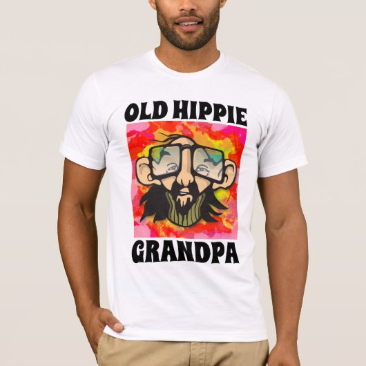 OLD HIPPIE GRANDPA T-SHIRTS (Voorkant)