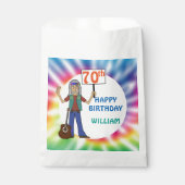 Old Hippie Hippy Tie Dye 70th Birthday Party Favo Bedankzakje (Voorkant)