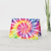 Old Hippie Hippy Tie Dye Birthday Kaart (Achterkant)