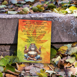 Old Hippie Man verjaardagsfeestje Kaart