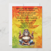 Old Hippie Man verjaardagsfeestje Kaart (Voorkant)