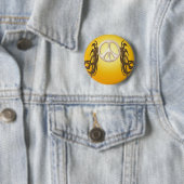 Old Hippie Peace Button (In situ)