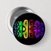 OLD HIPPIE-toets Ronde Button 7,6 Cm (Voorkant /achterkant)