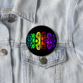 OLD HIPPIE-toets Ronde Button 7,6 Cm (In situ)