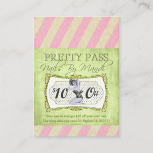 Old Hollywood $10  Pass Visitekaartjes