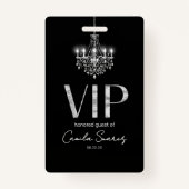 Old Hollywood B & W Chandelier Sweet 16 ID1108 Badge (Voorkant)