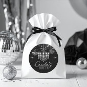 Old Hollywood B & W Chandelier Sweet 16 ID1108 Ronde Sticker