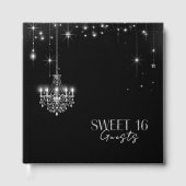 Old Hollywood B & W kroonluchters Sweet 16 ID1108 Gastenboek (Voorkant)