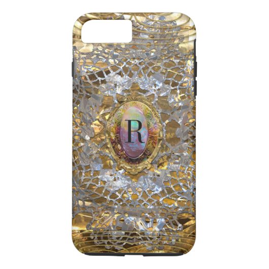 Old Hollywood  Chic Monogram Plus Case-Mate iPhone Case (Achterkant)