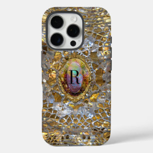 Old Hollywood Chic Tough Elegant Monogram iPhone 16 Pro Hoesje