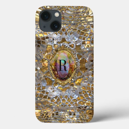 Old Hollywood Chic Tough Elegant Monogram Case-Mate iPhone Case (Achterkant)