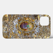 Old Hollywood Chic Tough Elegant Monogram Case-Mate iPhone Case (Achterkant (horizontaal))