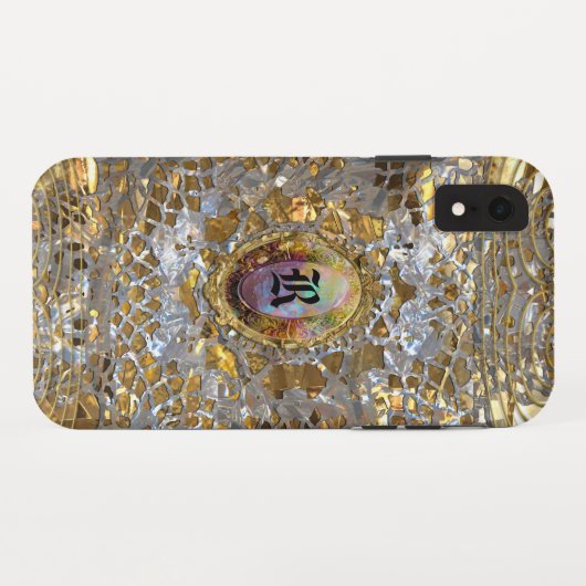 Old Hollywood Chic XR Tough Elegant Monogram Case-Mate iPhone Case (Achterkant (horizontaal))