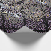 Old Hollywood Damask Cool Chic Elegant Cadeaupapier (Hoek)