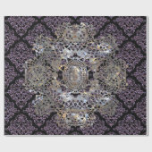 Old Hollywood Damask Cool Chic Elegant Cadeaupapier (Vlak)