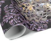 Old Hollywood Damask Cool Chic Elegant Cadeaupapier (Rol Hoek)