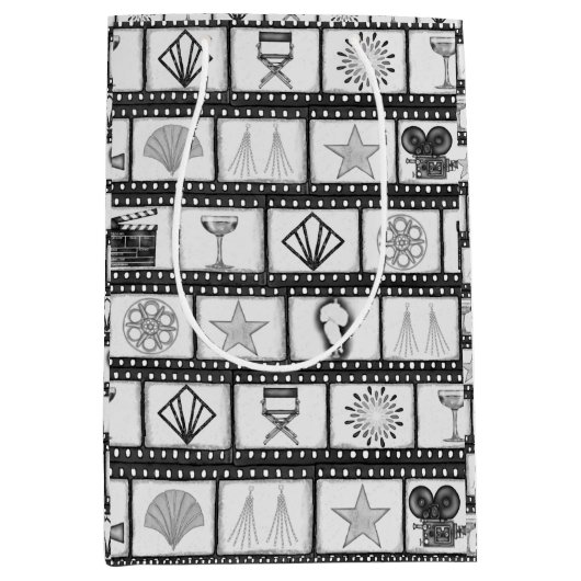 Old Hollywood Film Gift Bag Medium Cadeauzakje (Voorkant)