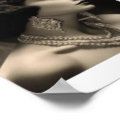 Old Hollywood Glam Brunette Actrice Poster (Hoek)