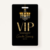 Old Hollywood Glam Chandelier Sweet 16 ID1108 Badge (Voorkant)