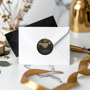 Old Hollywood Glam Chandelier Sweet 16 ID1108 Ronde Sticker