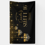 Old Hollywood Glam Chandelier Sweet 16 ID1108 Spandoek (Verticaal)