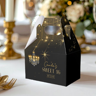Old Hollywood Glam kroonluchters Sweet 16 ID1108 Bedankdoosjes