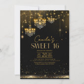 Old Hollywood Glam kroonluchters Sweet 16 ID1108 Kaart (Voorkant)