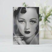 Old Hollywood Glamor Birthday Kaart (Staand voorkant)