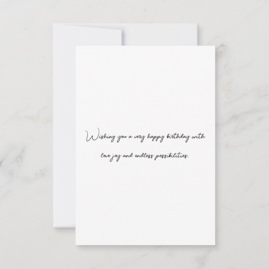 Old Hollywood Glamor Birthday Kaart (Achterkant)