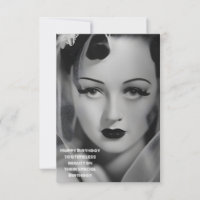 Old Hollywood Glamor Birthday Kaart