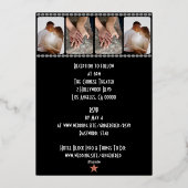 Old Hollywood Goil Folie Classy Film Strip Uitnodi Folie Uitnodiging (Achterkant)