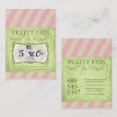 Old Hollywood  Pass Visitekaartjes Kortingskaartje (Voorkant / Achterkant)