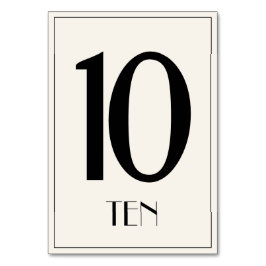 Old Hollywood Style Tafelnummer